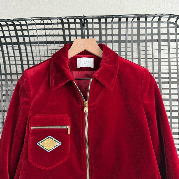 Sandro velvet zip jacket - Picture 4 of 9